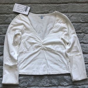 Brandy long sleeve white top new with tag